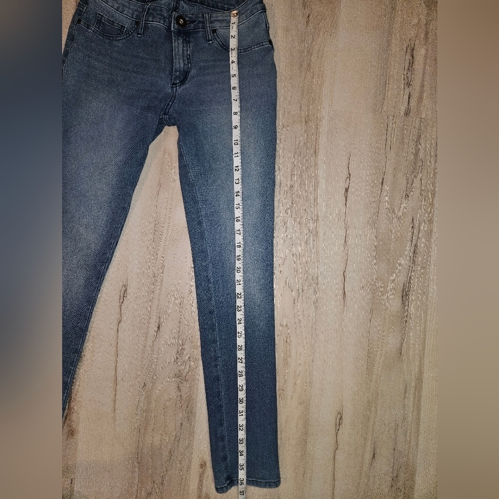 Guess Vintage Straight Leg Jeans Blue Wash US M EU 38 Mexico Faux Front Pockets - Picture 3 of 10